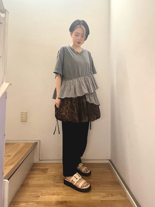HIMIKO カットワークトラックソールサンダル 完売サイズＬ(24〜24.5) HIMIKO サンダル 「HIMIKO」カットワークトラックソールサンダル