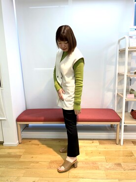 「トングサンダル」｜「アイテム（その他アウター）」を使った、HIMIKO　明治神宮前店さん（レディース・160cm）の春コーディネート