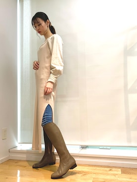 「Abercrombie&Fitch（アバークロンビーアンドフィッチ）のアイテム（パンツ）」を使った、HIMIKO　明治神宮前店さん（レディース・160cm）の秋コーディネート