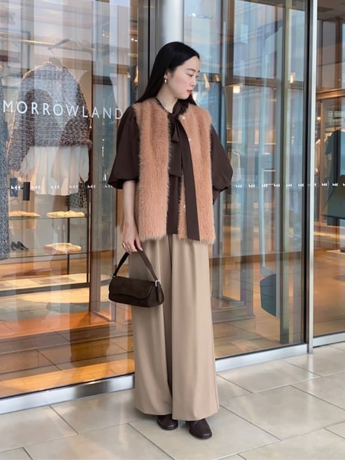 Ballsey ブラウス シャツ シアートロピカル ボウタイブラウス