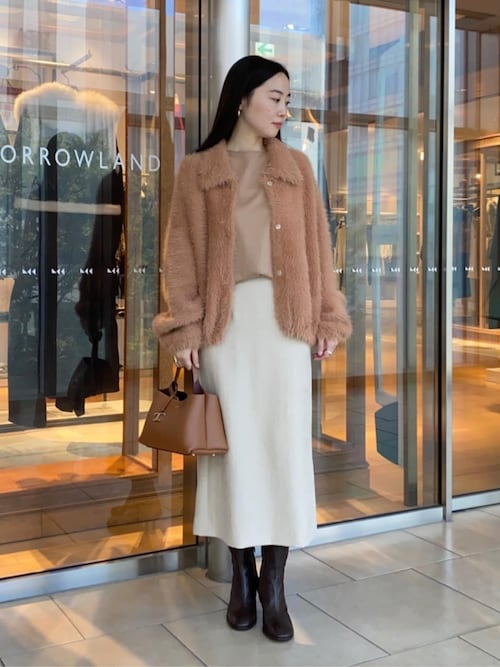 フェザーヤーン ステンカラーカーディガン（カーディガン/ボレロ