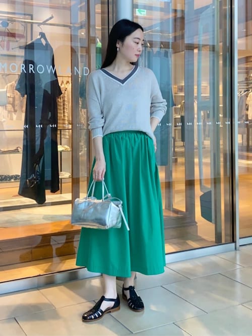 【GALERIE VIE】リネンコットンスパンコール Vネックプルオーバー リネンコットンスパンコール Vネックプルオーバー（ニット