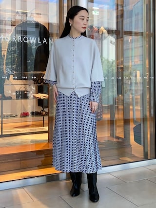 BALLSEY（ボールジィ）の「カラーグリッドプリント プリーツワンピース