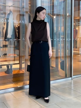 「ノースリーブニット」｜Kato_TOMORROWLANDさん（レディース・158cm）の秋コーディネート