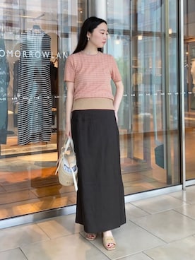 「MACPHEE（マカフィー）のアイテム」を使った、Kato_TOMORROWLANDさん（レディース・158cm）の夏コーディネート