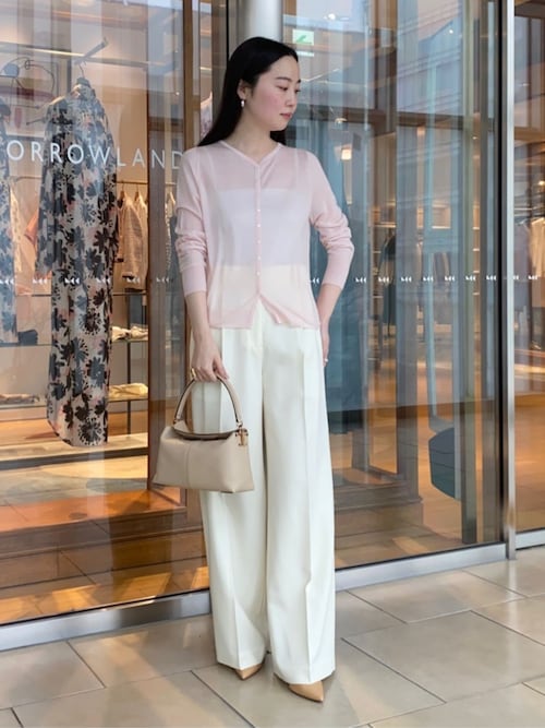 セール】ソフトウールオックス タックセミワイドパンツ（スラックス