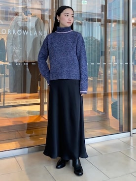 □ファインラムズウール タートルネックプルオーバーを使った人気