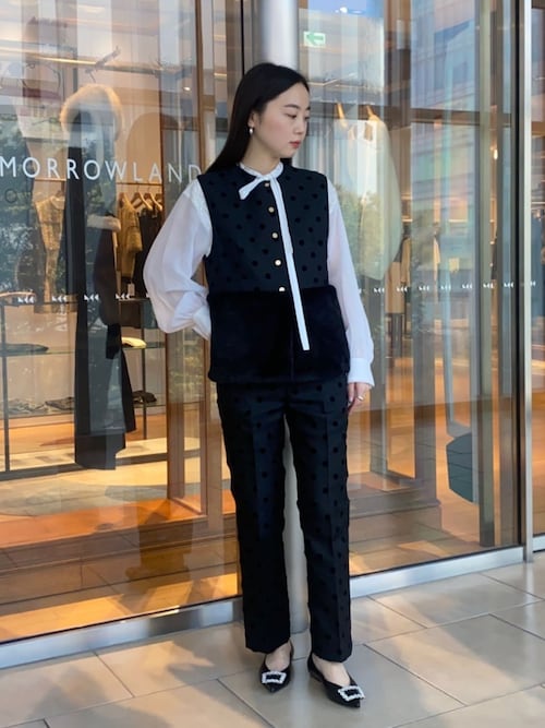 TOMORROWLAND collection ベスト ジレ モールポルカドット チュチュ