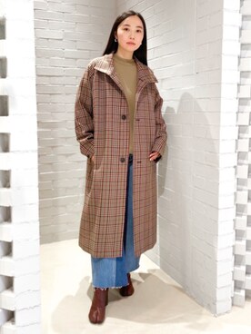 「MAISON KITSUNE」｜「アイテム（その他アウター）」を使った、Kato_TOMORROWLANDさん（レディース・158cm）の秋コーディネート