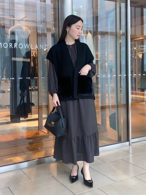 ウールポリエステルミラノリブ ショートスリーブカーディガン