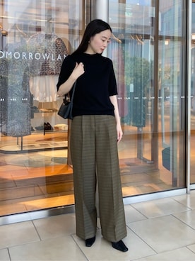 DES PRES（デ・プレ）の「コットンシルクミラノリブ Vネックジレ