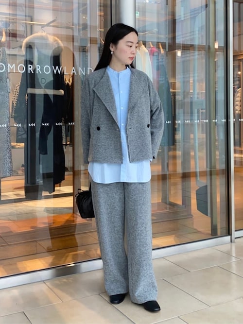 【新品】galerievieギャルリーヴィージャケットTOMORROWLAND ファインブークレー オーバージャケット（ノーカラージャケット