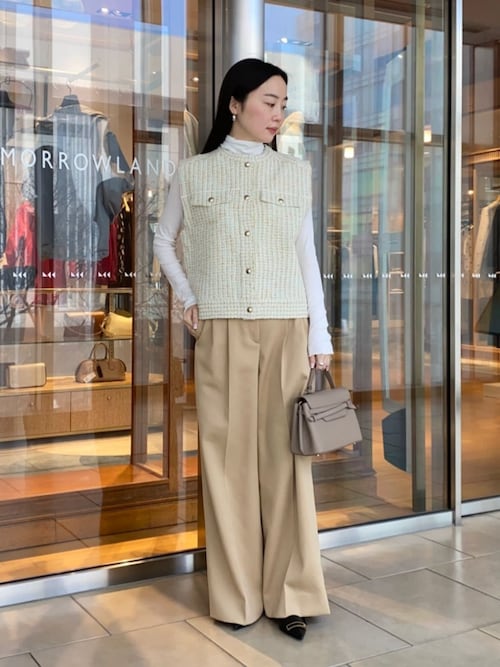 Ballsey（ボールジィ） ベスト ジレ ミックスツイード ショートベスト