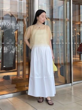 「MACPHEE（マカフィー）のアイテム」を使った、Kato_TOMORROWLANDさん（レディース・158cm）の夏コーディネート
