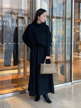 Kato_TOMORROWLANDさん（レディース・158cm）の冬コーディネート