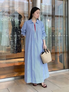 「ストライプワンピース」｜Kato_TOMORROWLANDさん（レディース・158cm）の春コーディネート