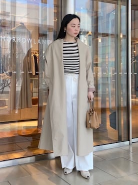 「MACPHEE（マカフィー）のアイテム」を使った、Kato_TOMORROWLANDさん（レディース・158cm）の春コーディネート