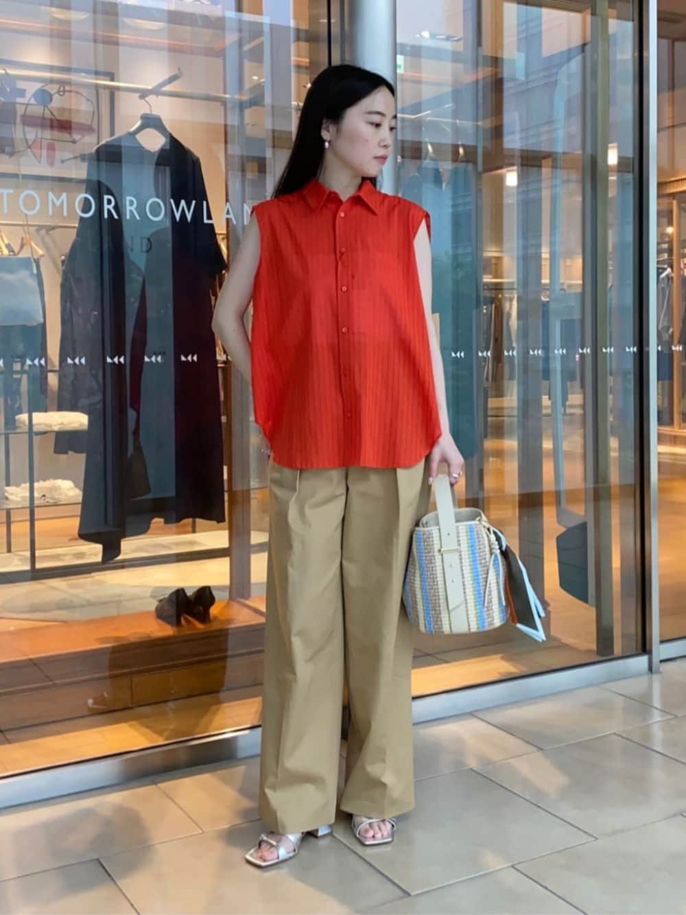 MACPHEE（マカフィー）の「コットンチノ タックワイドパンツ