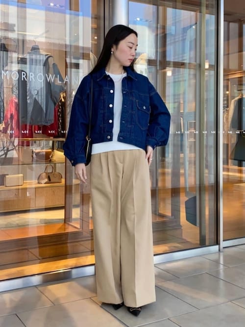 Ballsey（ボールジィ） ワイドパンツ パンツ コットンライクサテン 2 