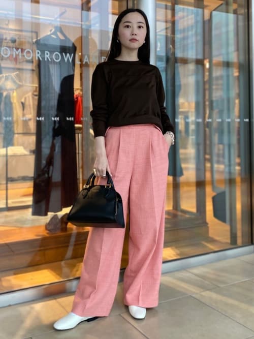 セール】ライトスラブツイード サスペンダーワイドパンツ（その他