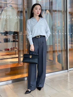 「AMBOISE（アンボワーズ）のアイテム」を使った、Kato_TOMORROWLANDさん（レディース・158cm）の秋コーディネート