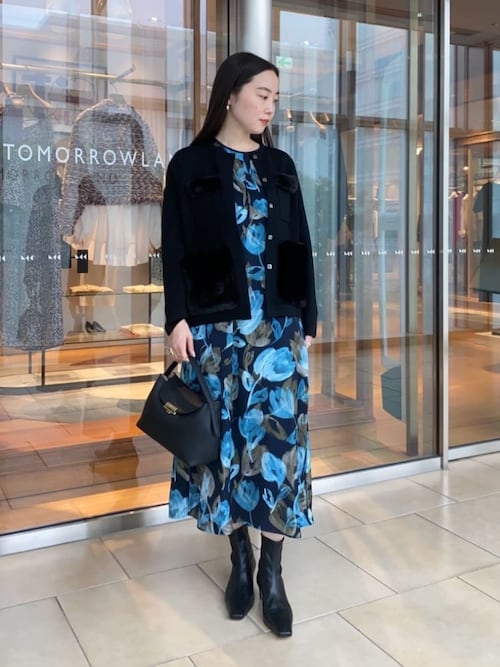 新品タグ付き✨ミークチュール　デイシー　ポワンティエフルールワンピース　1 新品タグ付き✨ミークチュール デイシー ポワンティエフルール