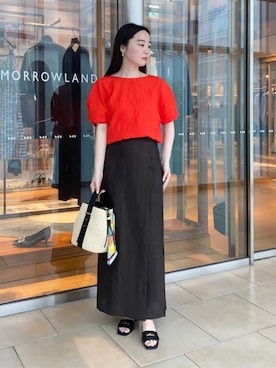 「MACPHEE（マカフィー）のアイテム」を使った、Kato_TOMORROWLANDさん（レディース・158cm）の夏コーディネート