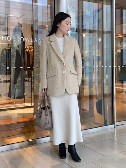 ライトアルパカシャギー テーラードジャケット（テーラードジャケット