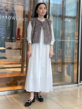 「トゥモローランド」｜「アイテム（シャツワンピース）」を使った、Kato_TOMORROWLANDさん（レディース・158cm）の夏コーディネート