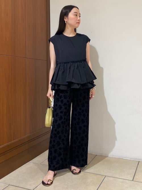 ブラウス シャツ ポリエステルシルクタフタ ティアードチュチュ レディース ポリエステルシルクタフタ ティアードチュチュ （シャツ
