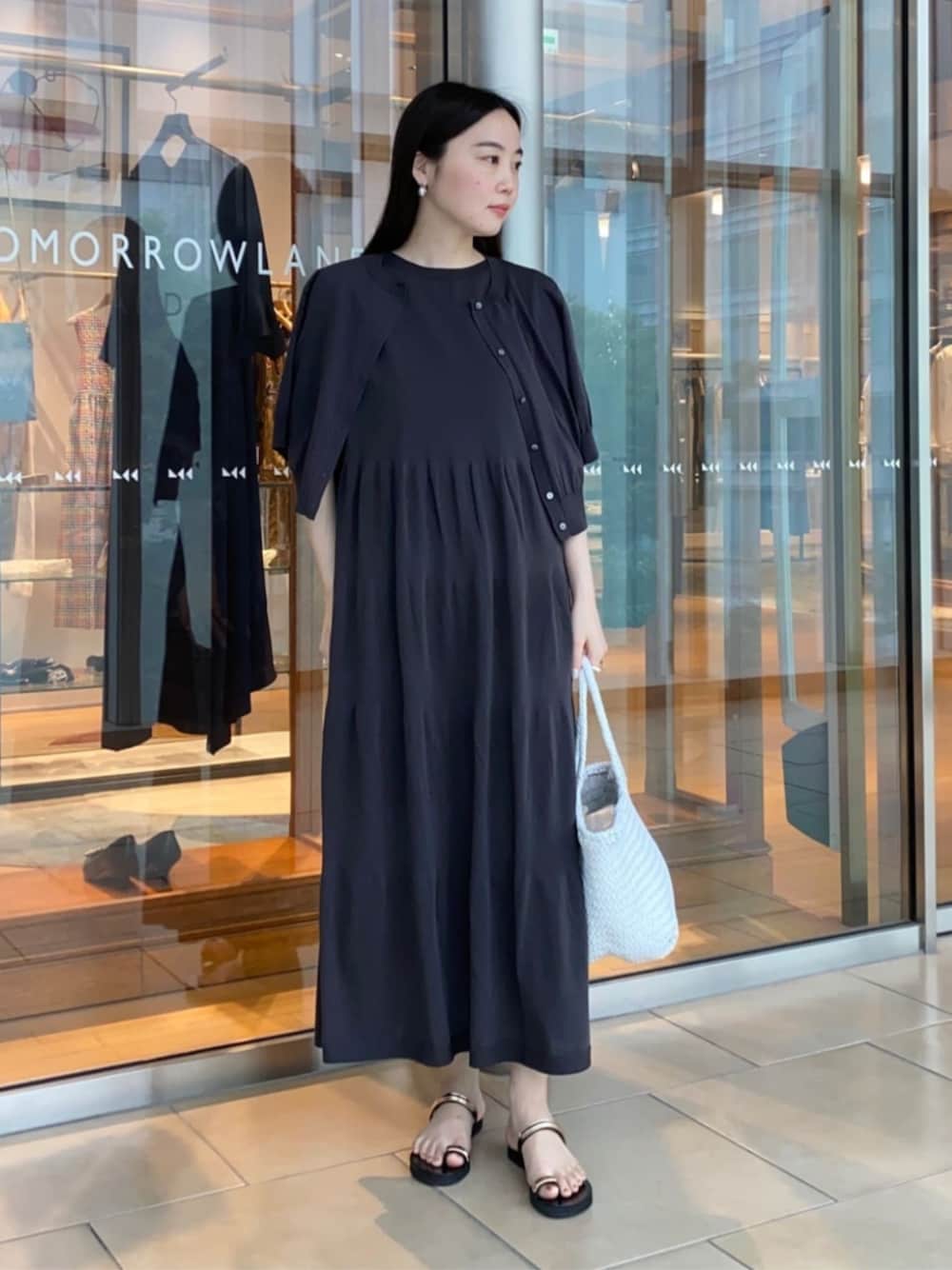 LEONARD／フローラルノースリーブワンピース&ボレロカーディガン黒 LEONARD／フローラルノースリーブワンピース&ボレロカーディガン黒