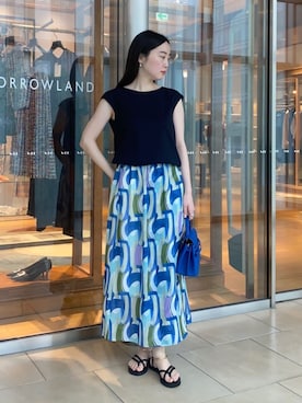 「LAOCOONTE（ラオコンテ）のアイテム（サンダル）」を使った、Kato_TOMORROWLANDさん（レディース・158cm）の夏コーディネート