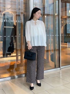 「ドットパンツ」｜Kato_TOMORROWLANDさん（レディース・158cm）の秋コーディネート