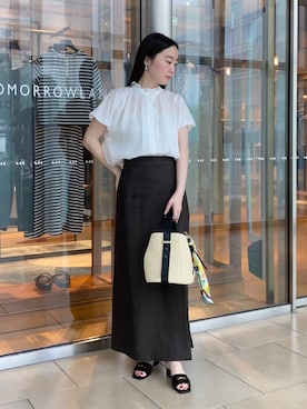 「MACPHEE（マカフィー）のアイテム」を使った、Kato_TOMORROWLANDさん（レディース・158cm）の夏コーディネート