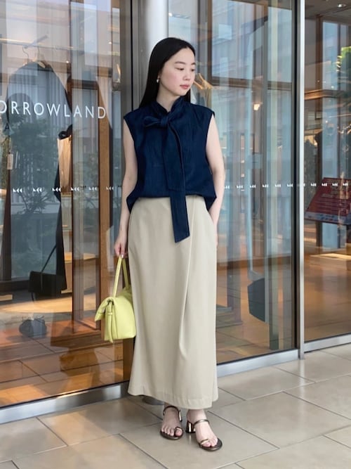 Ballsey（ボールジィ） ロング スカート キュプラサテンストレッチ