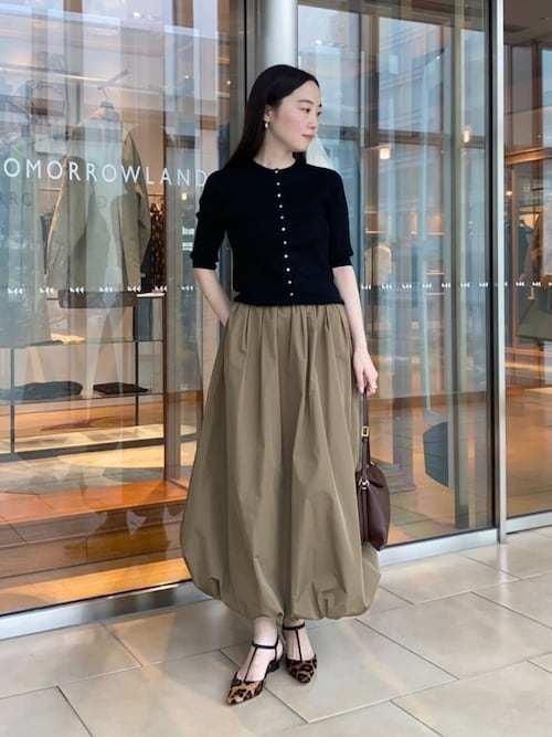 Ballsey ボールジィ マーセライズドコットンリブ クルーネックカーディガン マーセライズドコットン クルーネックカーディガン