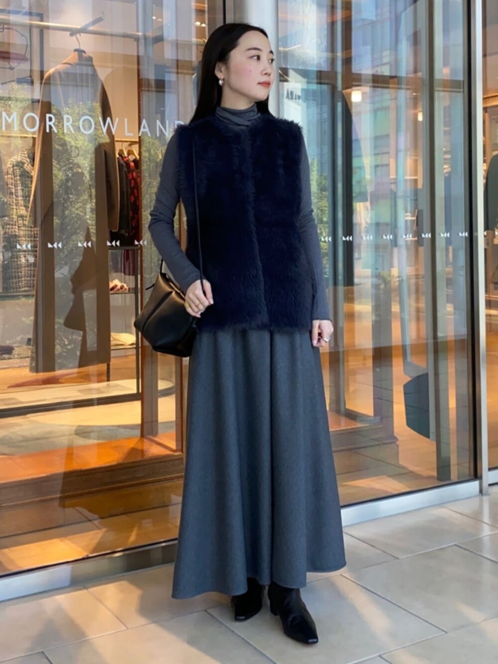 極美品✨ギャルリーヴィー　フラノストレッチ ギャザーマキシスカート　2024AW GALERIE VIE（ギャルリー ヴィー） スカート フラノストレッチ