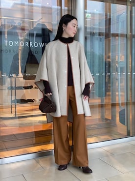 「キャメル」｜Kato_TOMORROWLANDさん（レディース・158cm）の秋コーディネート
