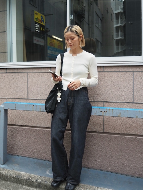 LA PEAU DE GEM】washable full button knit/ウォッシャブルフルボタン