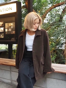 「アイテム（カバーオール）」を使った、sari_lpdgemさん（レディース・158cm）の秋コーディネート