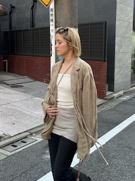 「LA PEAU DE GEM（ラポドゥジェム）のアイテム」を使った、sari_lpdgemさん（レディース・158cm）の春コーディネート