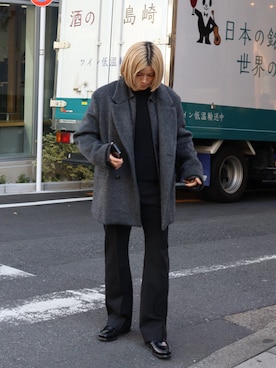 LA PEAU DE GEM】melton jacket outer/メルトンジャケットアウターを