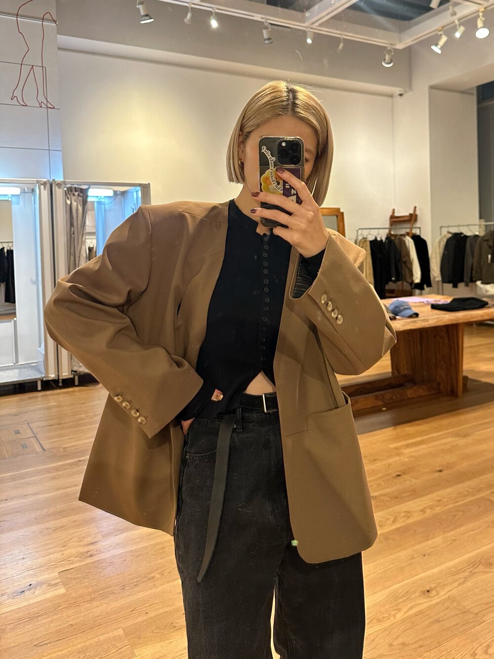LA PEAU DE GEM】washable full button knit/ウォッシャブルフルボタン