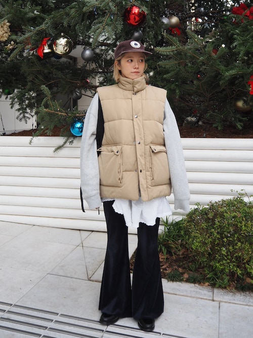 セール】【LA PEAU DE GEM】bomber vest/ボンバーベスト（ダウンベスト