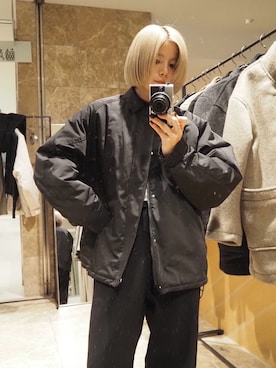 「アイテム（ブルゾン）」を使った、sari_lpdgemさん（レディース・158cm）の秋コーディネート