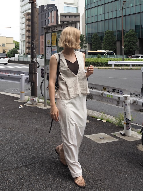 ブラウス シャツ 「LA PEAU DE GEM」natural v neck blouse/ナチュラルVネックブラウス レディース la peau de gem ブラウス シャツ 「LA PEAU DE GEM」natural v