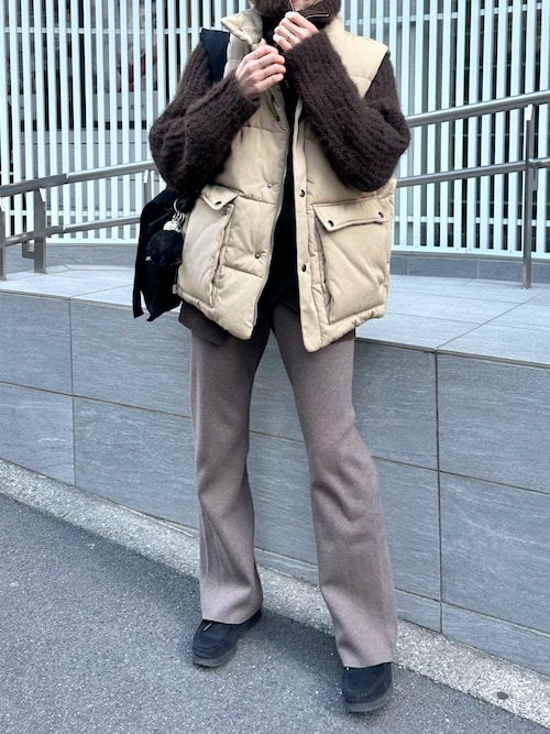 LA PEAU DE GEM】flare knit pants/フレアニットパンツ（その他パンツ