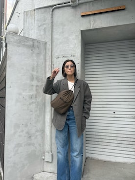 「ジャケットコート」｜「アイテム（ジャケット/アウター）」を使った、sari_lpdgemさん（レディース・158cm）の秋コーディネート
