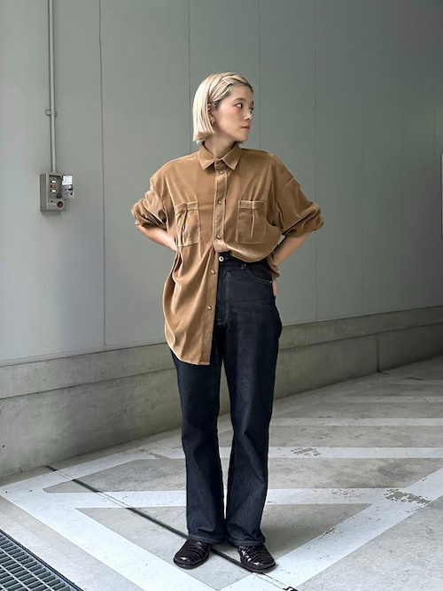 LA PEAU DE GEM】velour shirt/ベロアシャツ（シャツ/ブラウス