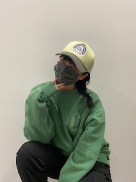 「COVERNAT（カバーナット）のアイテム」を使った、Hinaさん（レディース・155cm）の春コーディネート